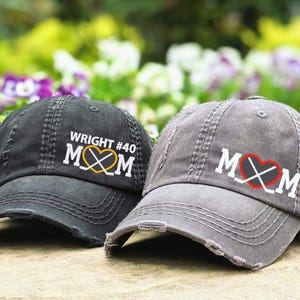 Gorra de béisbol bordada para mamás de hockey: gorra personalizada con nombre y número de camiseta, regalo de ropa