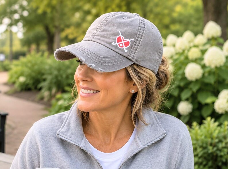 Embroidered Field Hockey Cap: Baseball Hat Personalized Number Text Name, Mom, Gift image 2