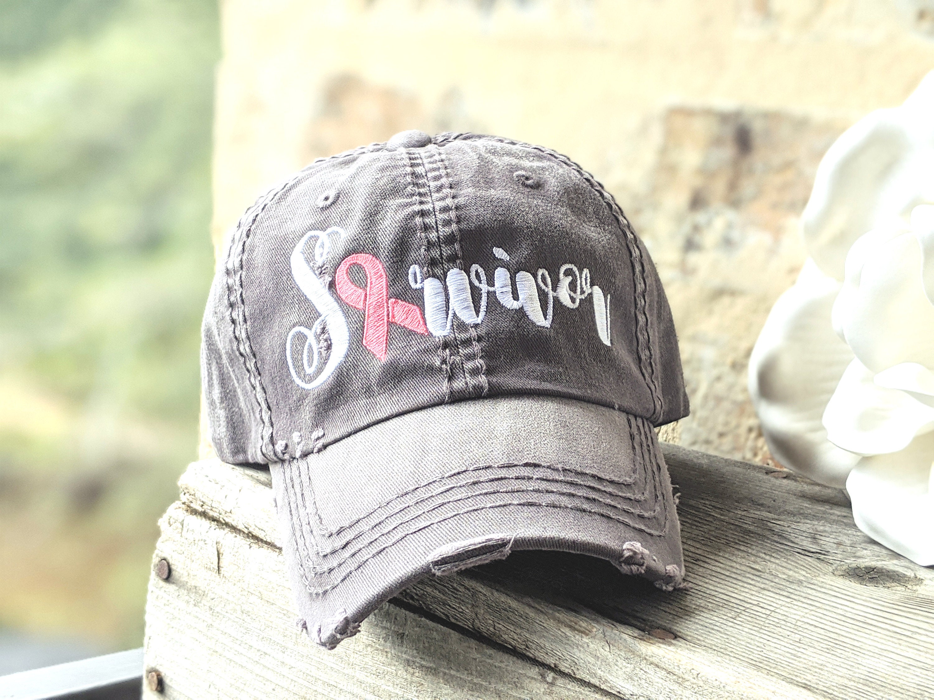 Survivor Baseball Cap Pink Ribbon 