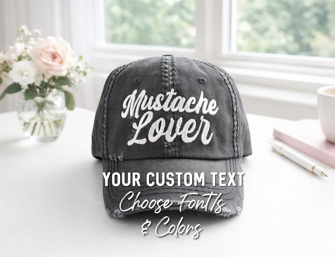 Text Hats Women's Custom Text Hat, Embroidered Saying Quote Name Baseball Cap ...
