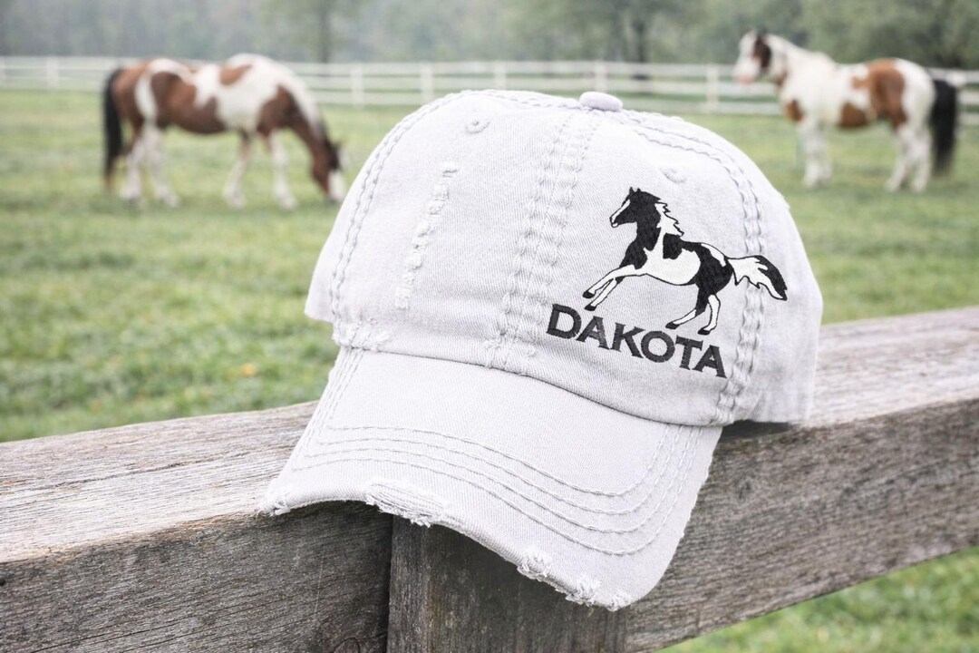 Embroidered Paint Horse Breed Baseball Cap Hat: Custom Name Option