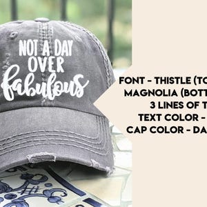 Women's custom text hat, embroidered name baseball cap, choose font trip beach lake cruise imagen 9