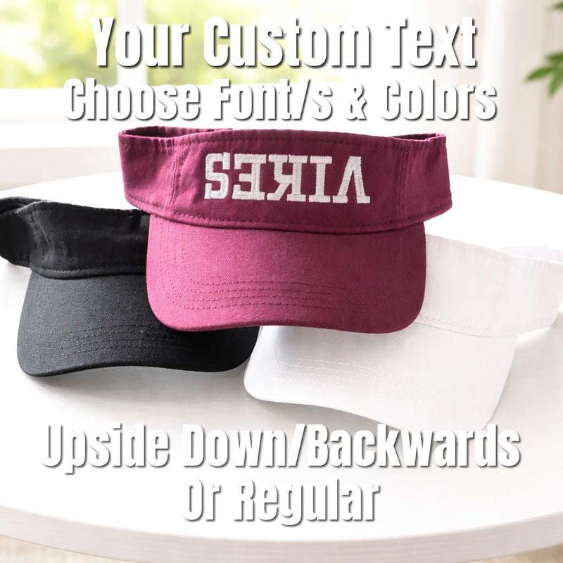 Backwards Text Hat - Etsy