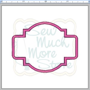 BORDER &quot;F&quot; from PACK #2 - 3 INCH - Applique – Machine Embroidery File | applique | Nameplate | patch