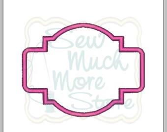 BORDER "F" from PACK #2 - 3 INCH - Applique – Machine Embroidery File | applique | Nameplate | patch