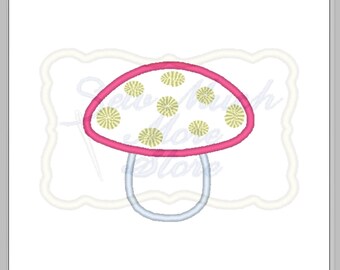 Mushroom Applique 2 inch Machine Embroidery File - Lilly Bimble Original Design | woodland | nature | cute | applique | shroom | forest