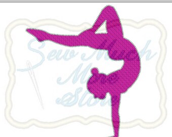Gymnast Embroidery File - 5 INCH - Machine Embroidery File | athletic | figure | balance | pose | gymastics