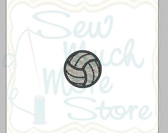 Volleyball Embroidery File -1 INCH - Machine Embroidery File - sports - volley - volleyball - ball - sport file - fill stitch