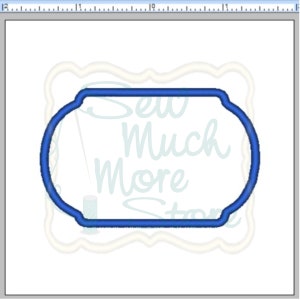 May include: A blue, oval-shaped frame with a scalloped edge. The frame is on a white background.