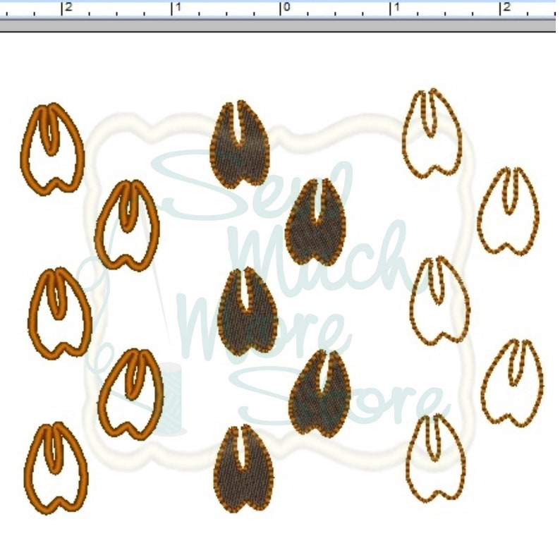 3 pack deer tracks embroidery files 4 inch machine  etsy 3 pack deer tracks embroidery files 4 inch machine  etsy