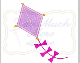 Kite Fill- 3 inch Machine Embroidery File - Lilly Bimble Original Design | spring | wind | cute | applique | outside | summer | girlie