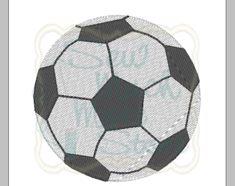 Soccer ball Embroidery File - 3 INCH - Machine Embroidery File - sports - soccer - football - ball - soccerball - fill stitch