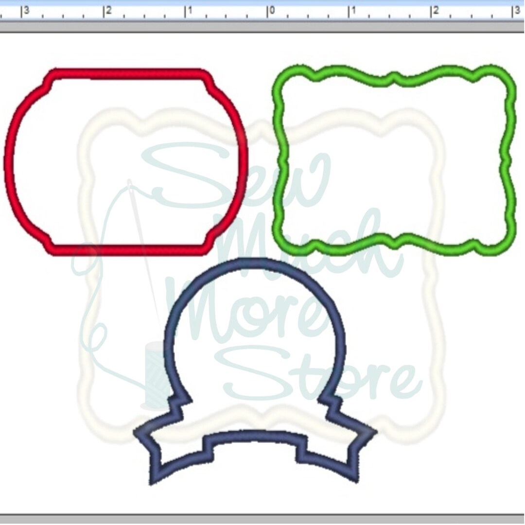 3 Pack - BORDERS PACK #1 - 3 INCH - Applique – Machine Embroidery Files ...