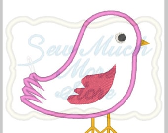 Bird Applique - 3.25 inch Machine Embroidery File - Lilly Bimble Original Design | spring | bird | cute | applique | cute | summer | girlie