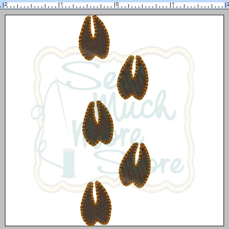 3 pack deer tracks embroidery files 4 inch machine  etsy 3 pack deer tracks embroidery files 4 inch machine  etsy