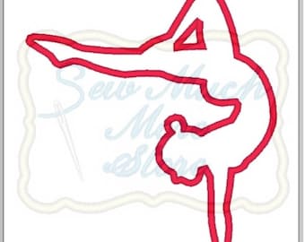 Gymnast Applique Embroidery File - 4 INCH - Machine Embroidery File | athletic | figure | balance | pose | gymastics