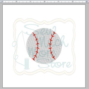 Baseball Embroidery File - 2.5 INCH - Machine Embroidery File - sports - baseball - softball - fast pitch - pitch - ball - fill stitch
