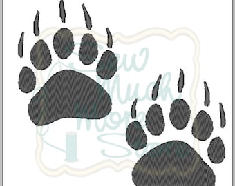 Bear Paw Prints Fill Embroidery File - 3.5 INCH - Machine Embroidery File - woods - woodland - animal - forest - hunting- grizzlies