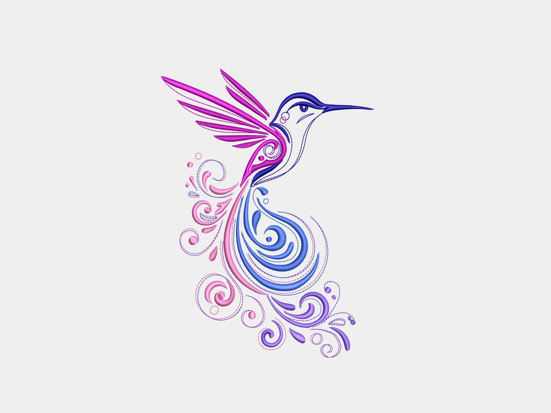 Hummingbird in Patterns - Etsy