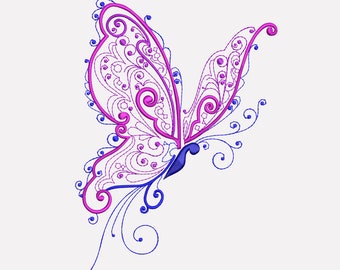 Embroidery design. Machine embroidery for clothes, bags. butterfly. NATURE, AIR BUTTERFLY