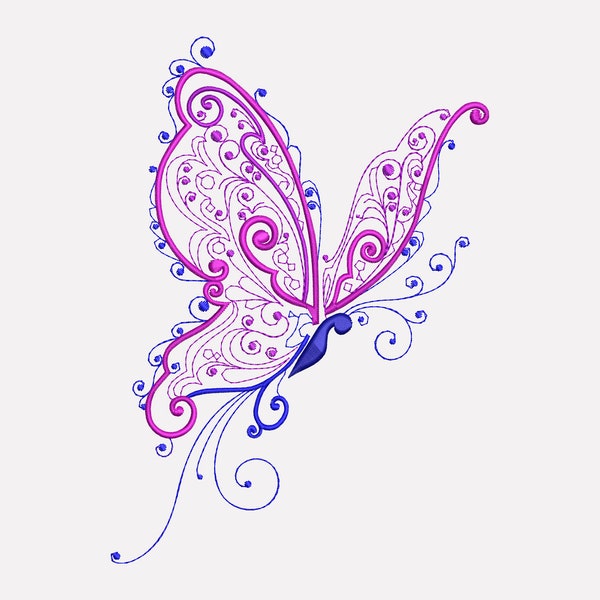 Embroidery design. Machine embroidery for clothes, bags. butterfly. NATURE, AIR BUTTERFLY