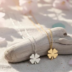 Lucky clover necklace - Women's jewelry in gold or silver, a lucky gift