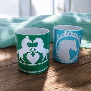 Personalized horse mug - Horse mug with name - 12 oz (340ML) ceramic mug - Gifts for riders, horse lovers - Mixed gift