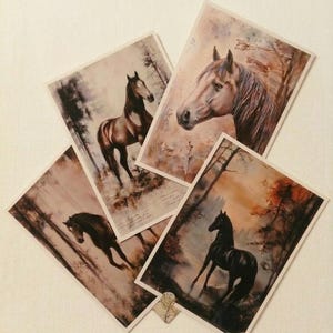 Carte Postale Ancienne Fantaisie Illustrateur Cavalier Bonne année Cheval Chien: Manuscript / Paper Collectible