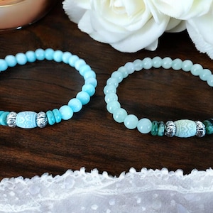 Damenarmband aus Naturperlen - Halbedelstein - Handgefertigter Schmuck - Einzigartiges elegantes & Boho-Modell