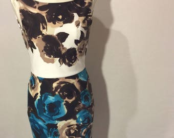 Floral Knit Dress with Open Back