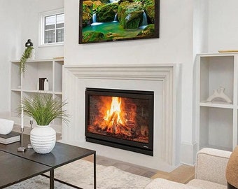 Marco de chimenea de piedra de lujo Eloise