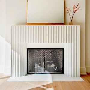 Fluted Luxury Stone Fireplace Surround