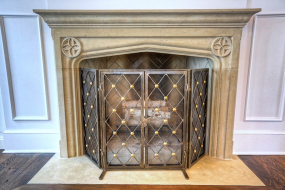 Francois Luxury Cast Stone Fireplace Mantel Etsy