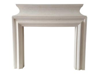 Repisa y marco para chimenea de piedra de lujo Tudor