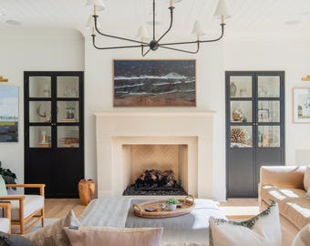 Marco de chimenea de piedra de lujo Royale