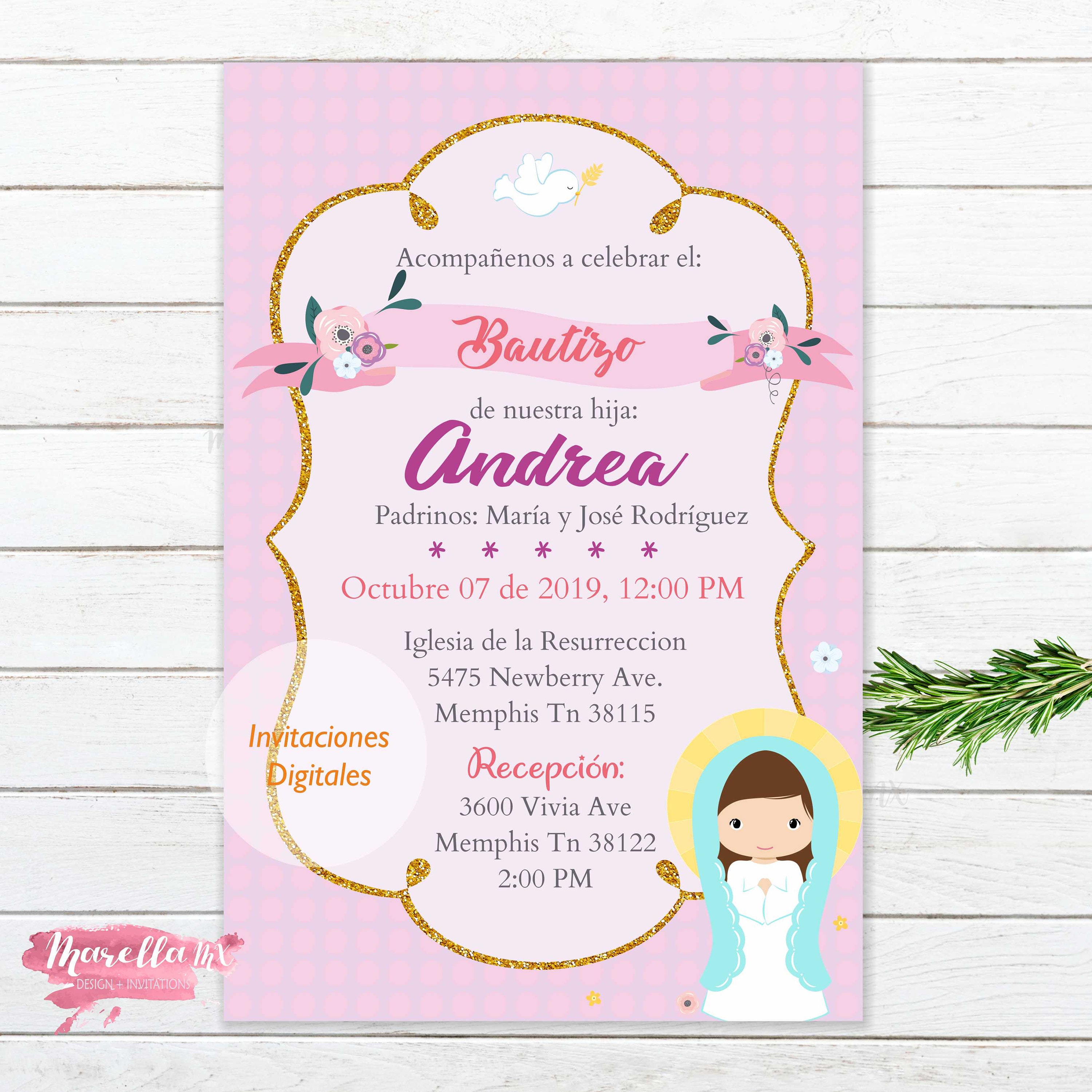 Bautizo Invitaciones