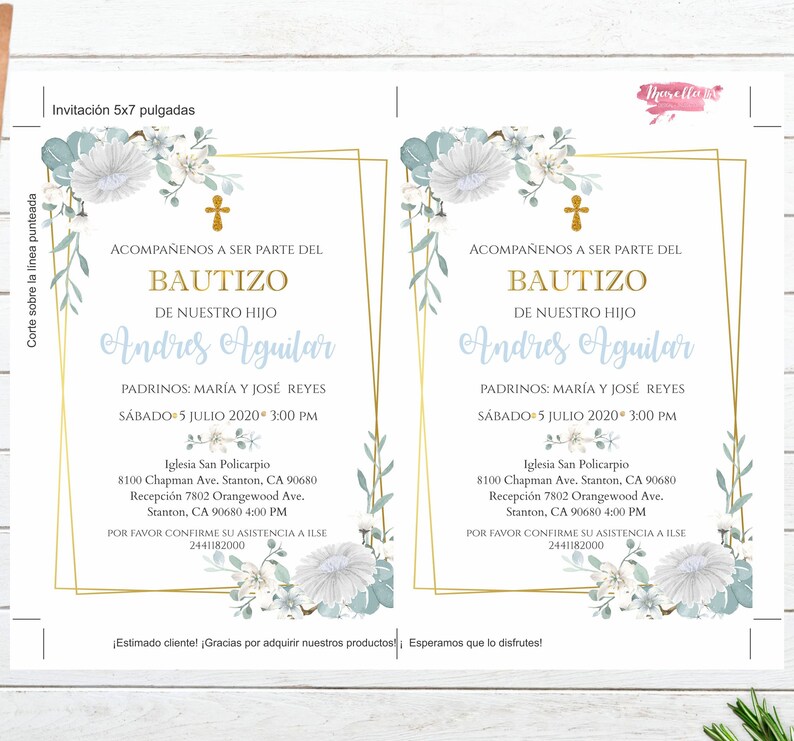 Invitaciones Primera Comunion Para Imprimir Invitacion Etsy