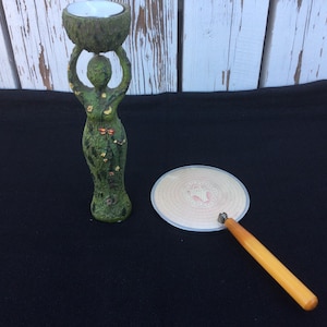 Vintage Hand Mirror, Vintage Bakelite Handle, 1930&#39;s Hand Mirror, Vanity Collection, Round Mirrors, Vintage Round Hand Mirror