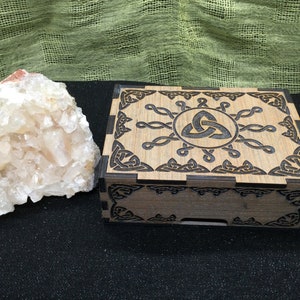 Triquetra Box Custom Laser Cut Treasure Box Celtic Triquetra Knot Magical Triquetra Knot Box Triquetra Chest Laser Cut Triquetra Wooden Box