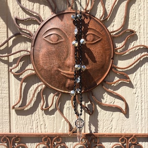 Campane da strega Pietra di ossidiana nera Cristalli di pentacolo Campane artigianali Decorazioni boho Decorazioni gotiche di Halloween Stregoneria Strumenti per altare Wiccan