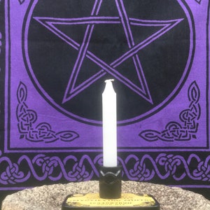Triple Moon Candle Holder Altar Tool Witch Tool Wiccan Tool Altar Accessory Pagan Ritual Celebration Metaphysical New Age Candle Holder