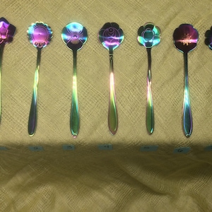 Fairy Spoon Magickal Spoon Tea Spoon Ritual Spoon Rainbow Spoon Wicca Witchcraft Witch Altar Spoon Altar Accessory