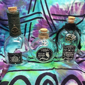Potion Bottles Halloween Novelty Potion Bottles Halloween Decoration Witchy Potion Bottles Wiccan Wiccan Viking Gothic Decoration Elixers