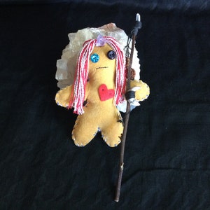 Spirit Doll Poppet Voodoo Doll Witch Poppet Shaman Spirit Doll Talisman Fetishes Idol Charm Doll Totem Puppet Witchery Doll Moppet Occult