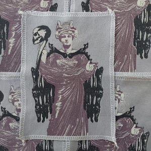 Gothic Roman Goddess Sew On Patch: Underworld Screen Print