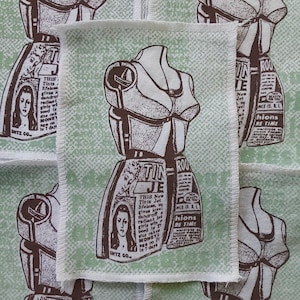 Dress Form Screen Print Patch: Recycled T-Shirt Applique