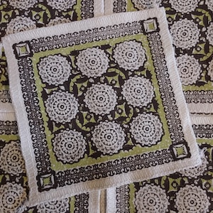 Patch de serigrafia: material reciclado para camisetas, estilo bandana (4 x 4 polegadas)