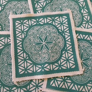 Flower of Life Patch: Sacred Geometry sew on handmade art