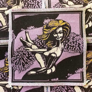Pin Up Patch: Screen Print on Recycled T-Shirt Material
