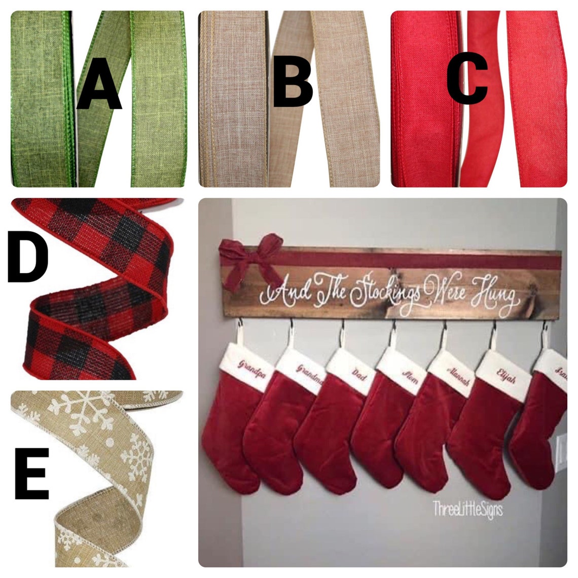 Christmas Stocking Holder Sign And The Stockings Were Hung Etsy
